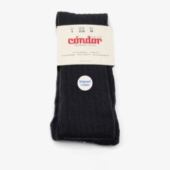 Bisgaard X Cóndor Merino Wool Rib Tights Azul Oscuro