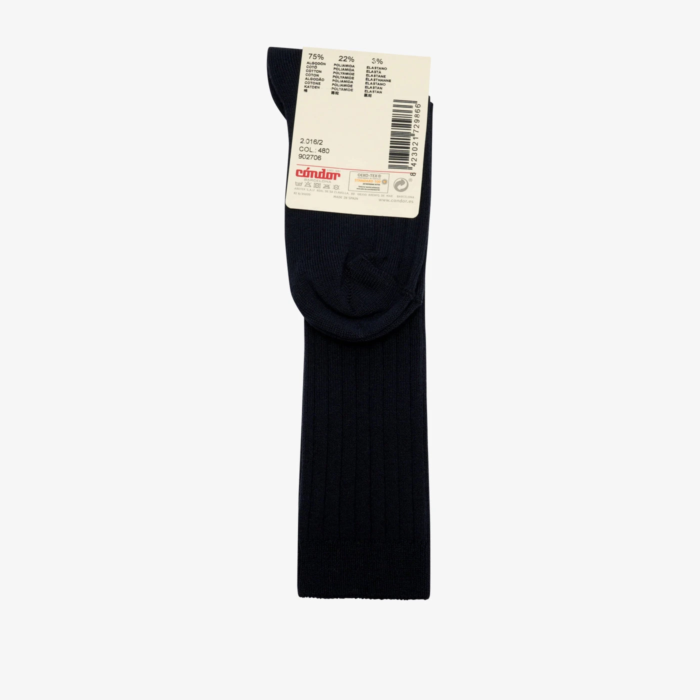Bisgaard X Cóndor Cotton Rib Knee High Socks Navy 2 Bisgaard X Cóndor Cotton Rib Knee High Socks Navy – Bild 2