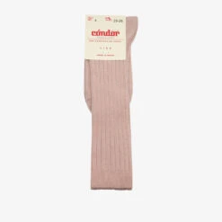 Bisgaard X Cóndor Cotton Rib Knee High Socks Rosa