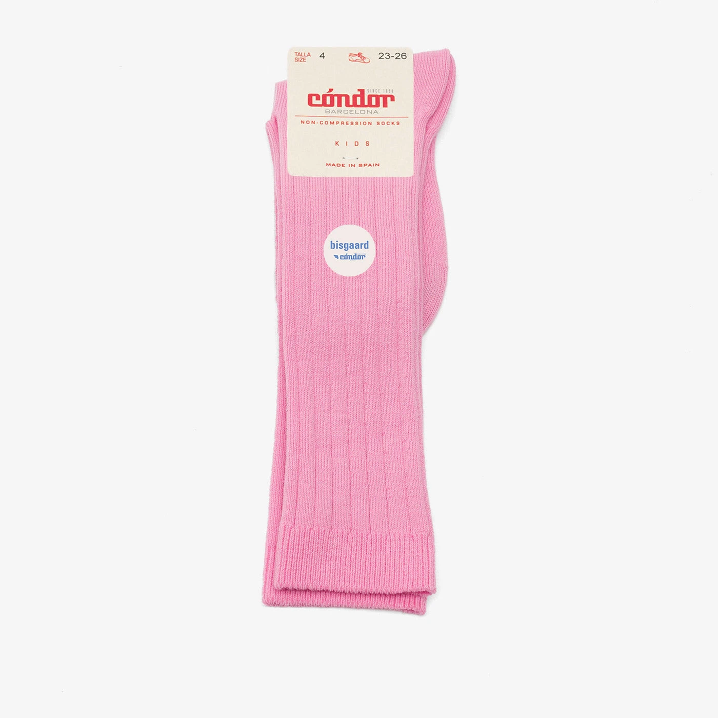 Bisgaard X Cóndor Cotton Rib Knee High Socks Chicle 1 Bisgaard X Cóndor Cotton Rib Knee High Socks Chicle